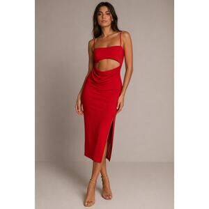 superdown | Dresses | Superdown Jillian Asymmetric Midi Dress | Poshmark